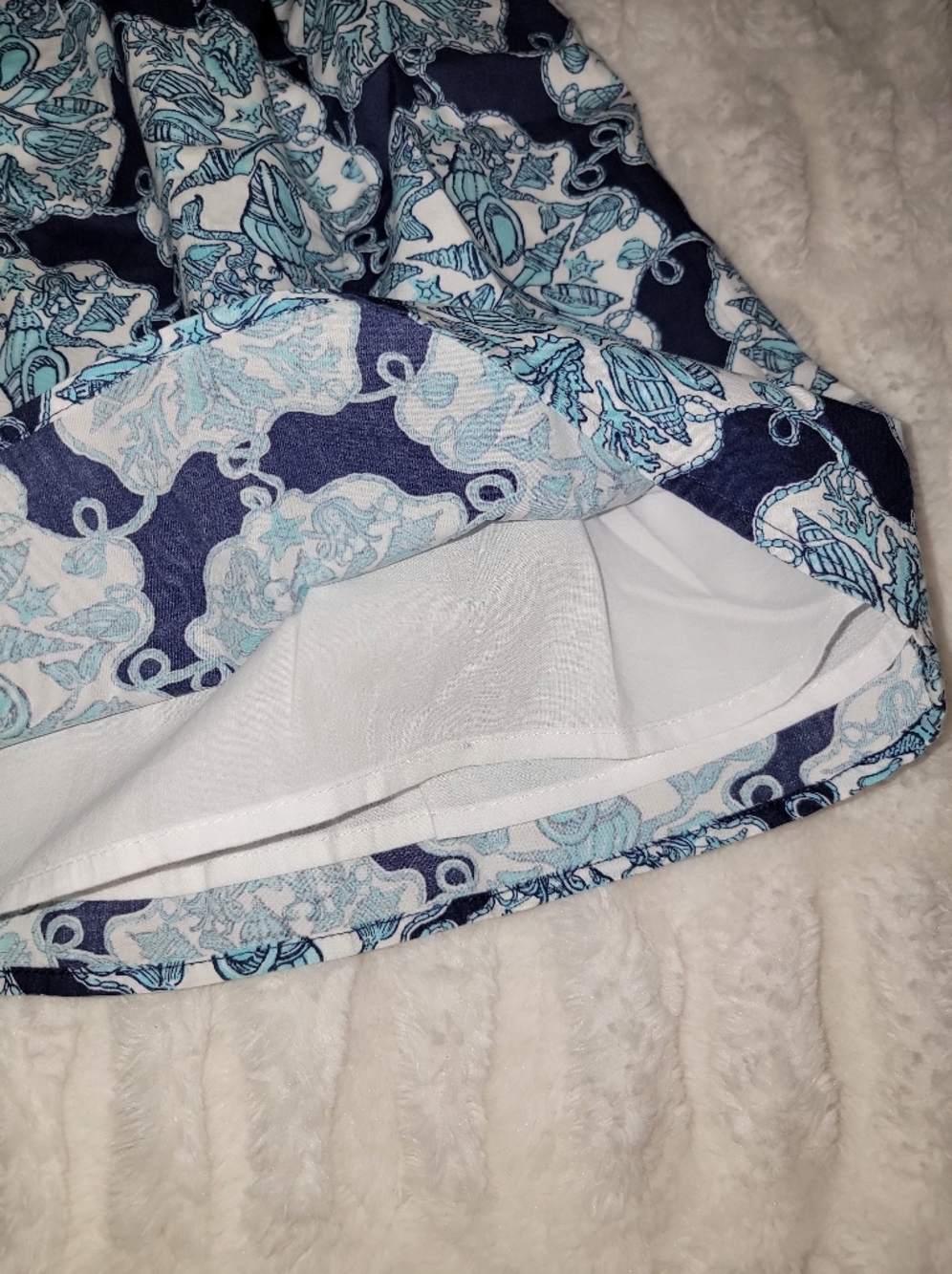 Lilly Pulitzer Sea Shell Print Pull On Skirt With Pockets - Picture 4 of 9
